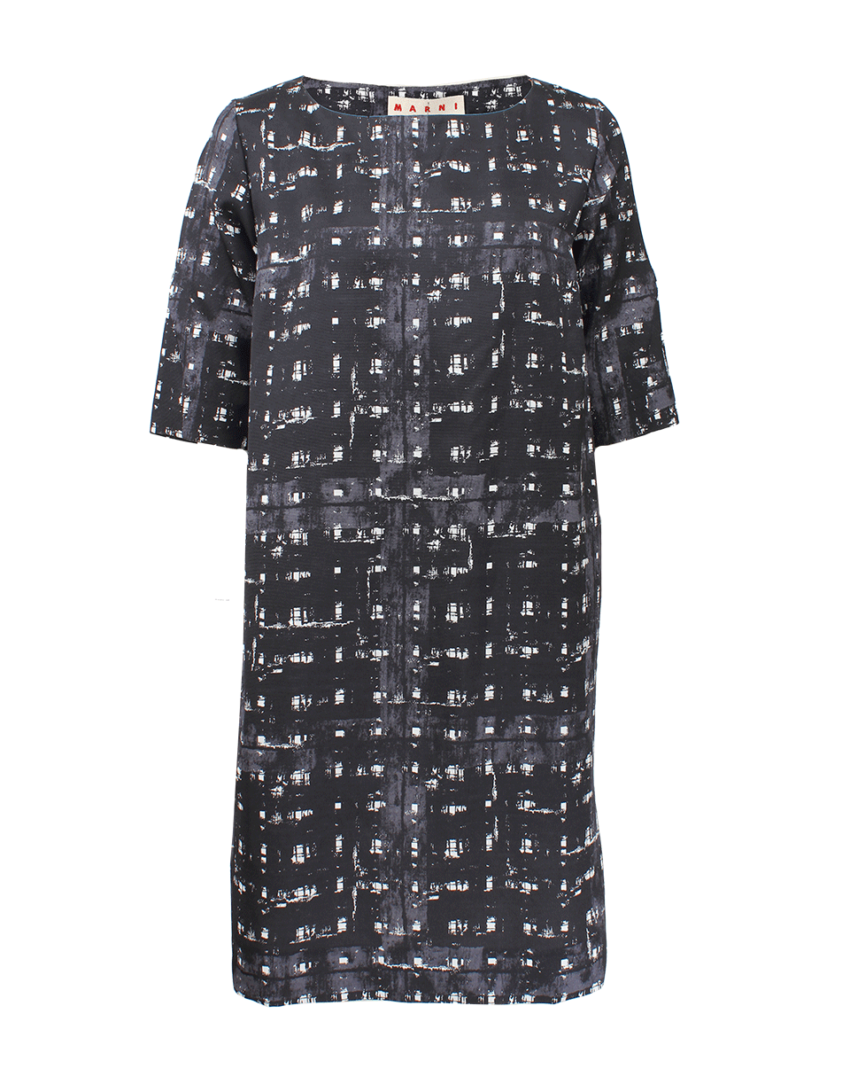 MARNI-Boatneck Printed Dress-