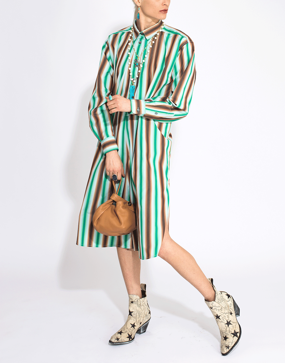 MARNI-Vertical Stripe Shirt Dress-