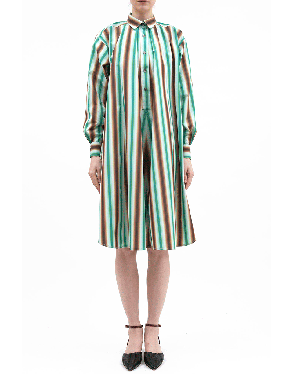 MARNI-Vertical Stripe Shirt Dress-