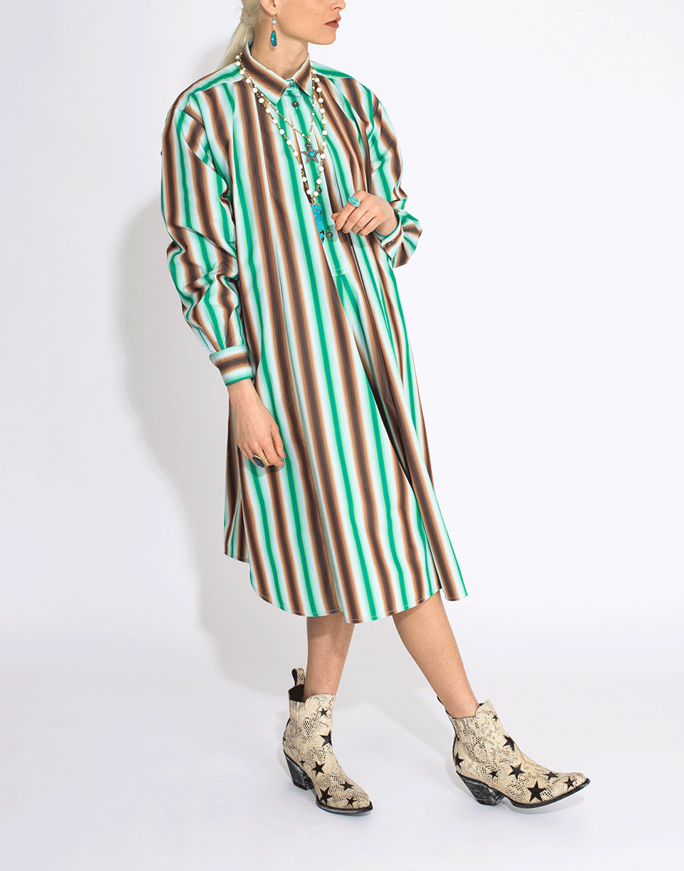 MARNI-Vertical Stripe Shirt Dress-