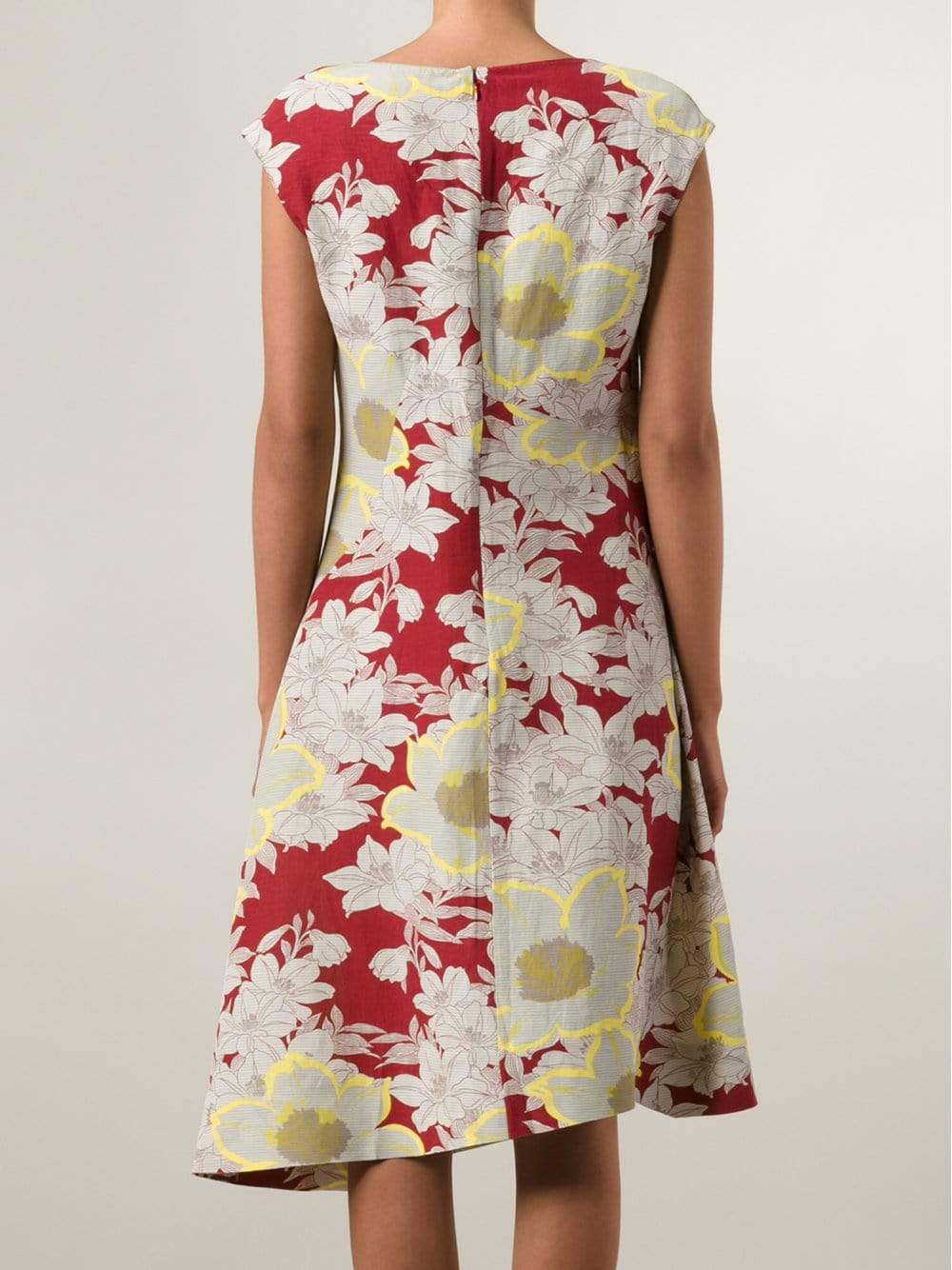 MARNI-Cap Sleeve Print Dress-