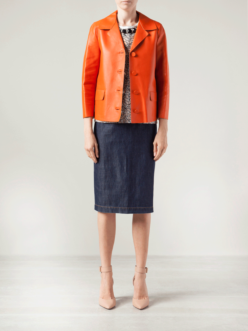 MARNI-Flap Pocket Leather Jacket-