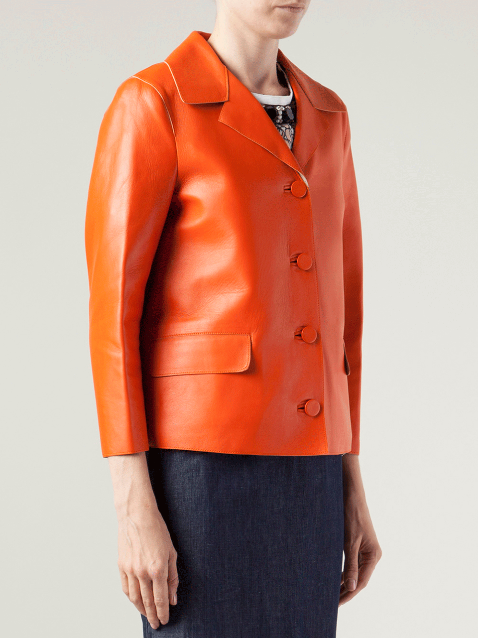 MARNI-Flap Pocket Leather Jacket-
