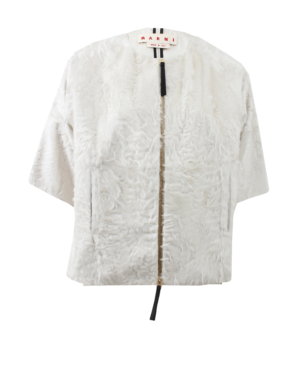 MARNI-Xiangao Fur Zip Jacket-ALABASTR