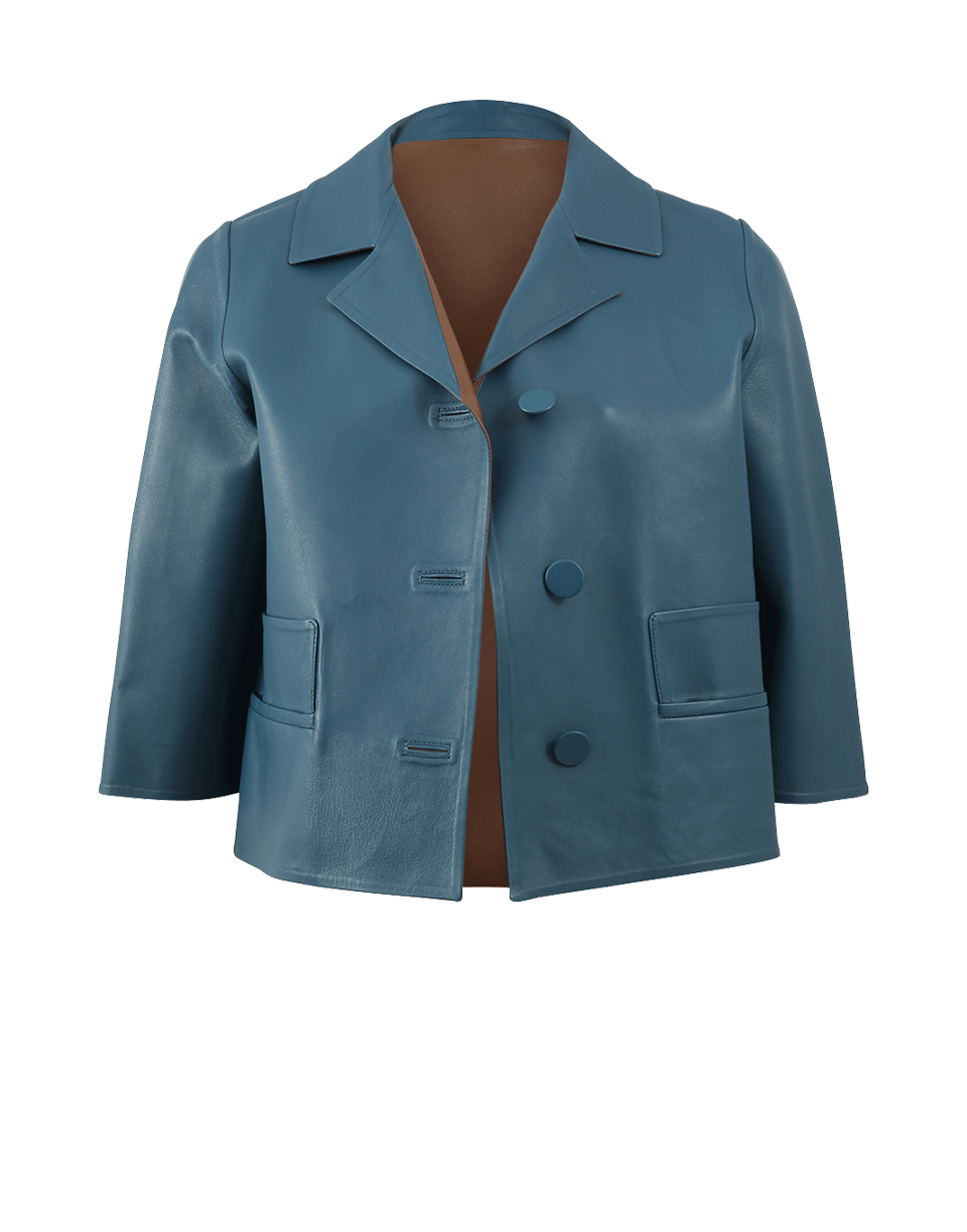 MARNI-Reversible Leather Crop Jacket-