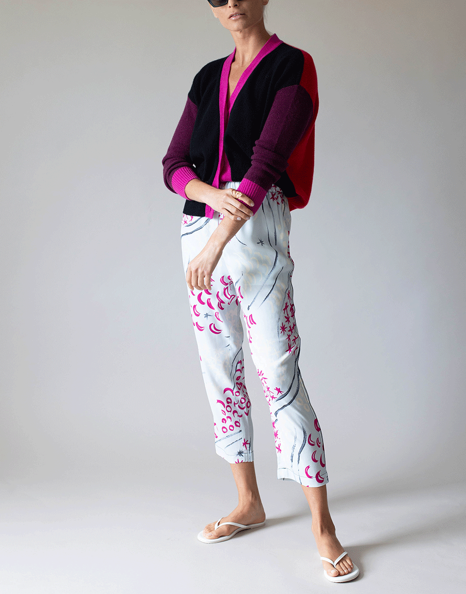 MARNI-Printed Cropped Elastic Waist Pant-