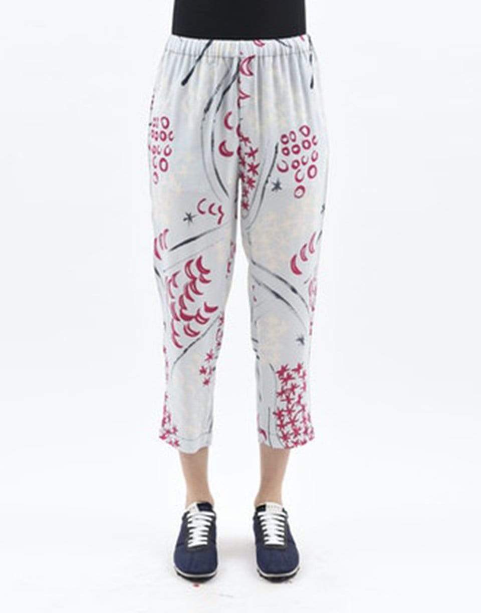 MARNI-Printed Cropped Elastic Waist Pant-