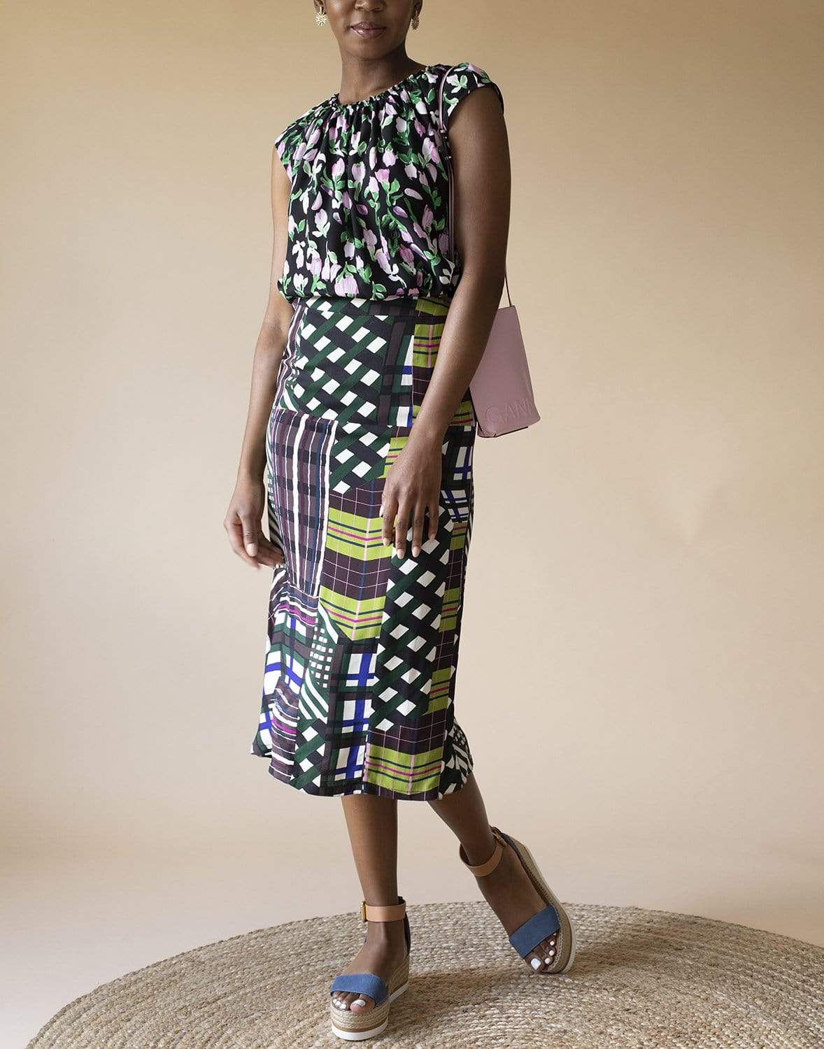 MARNI-Skyline Print Asymmetric Skirt-