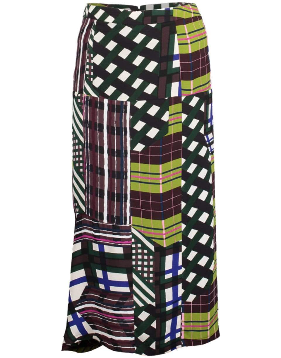 MARNI-Skyline Print Asymmetric Skirt-