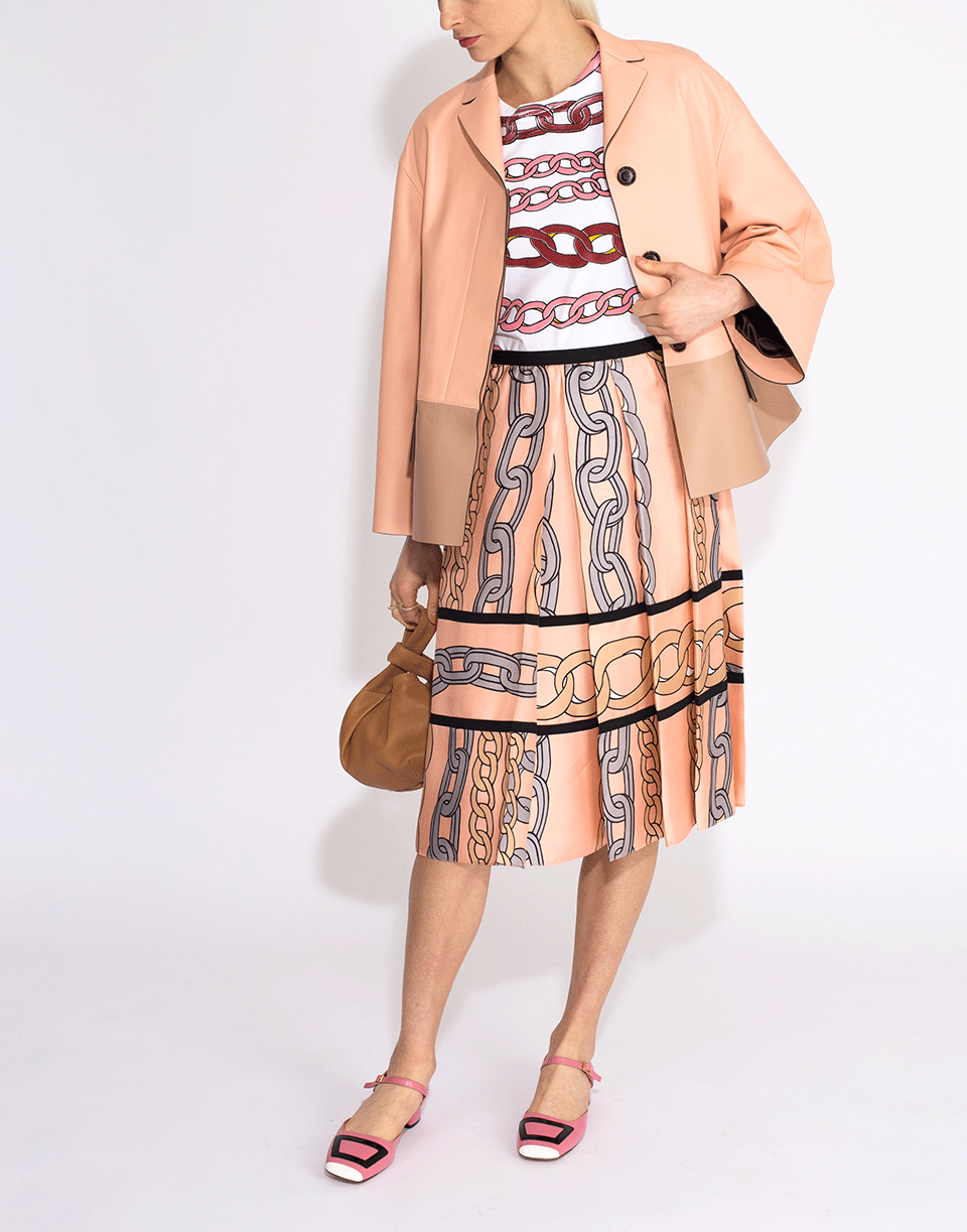 MARNI-Chain Print Pleated Skirt-