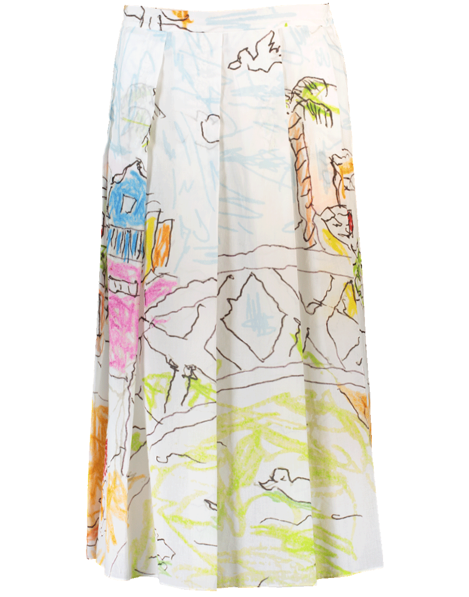 MARNI-Venice Beach Print Pleated Skirt-