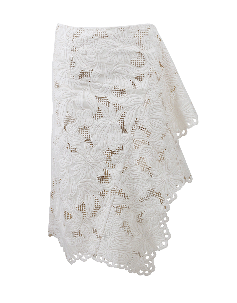 MARNI-Asymmetric Lace Skirt-