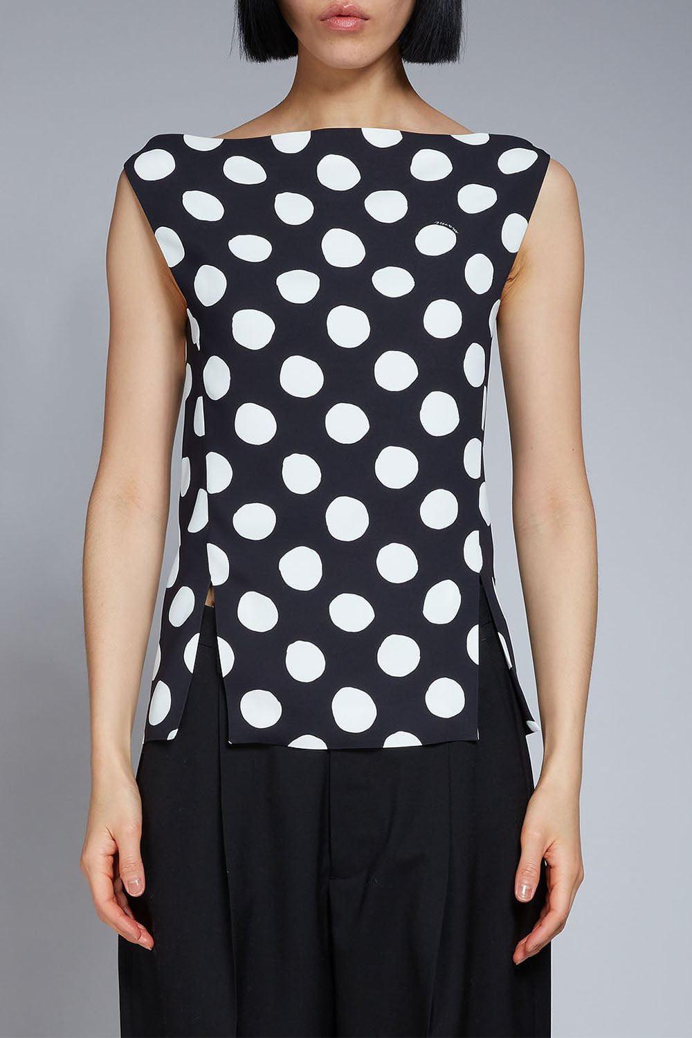 MARNI-Cady Top - Black Dot-