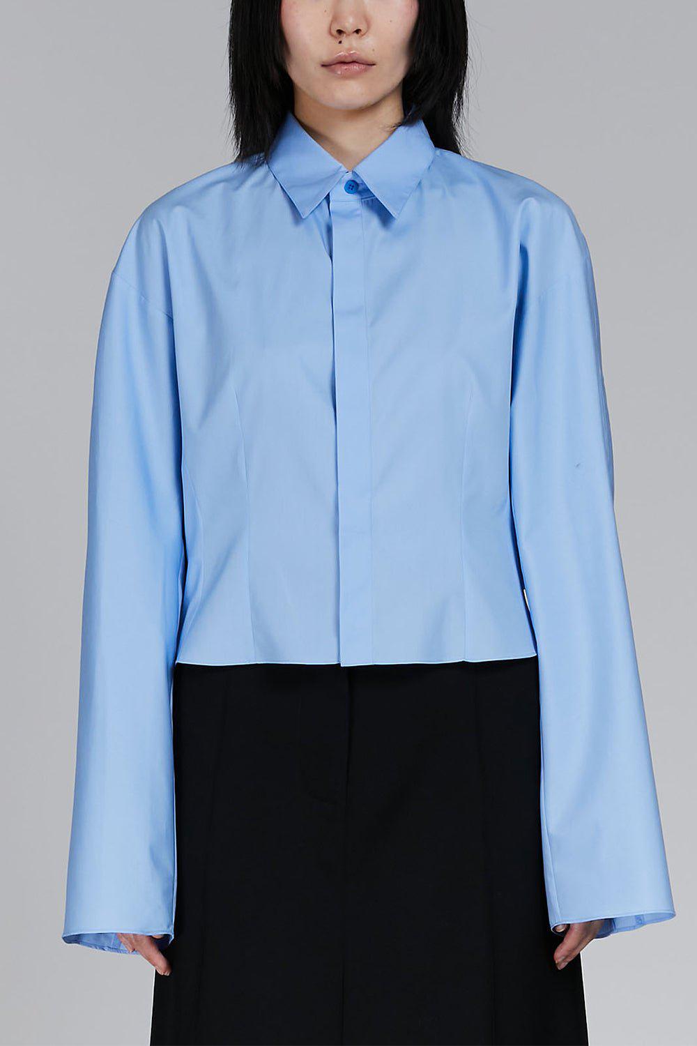 MARNI-Gathered Shirt - Iris Blue-