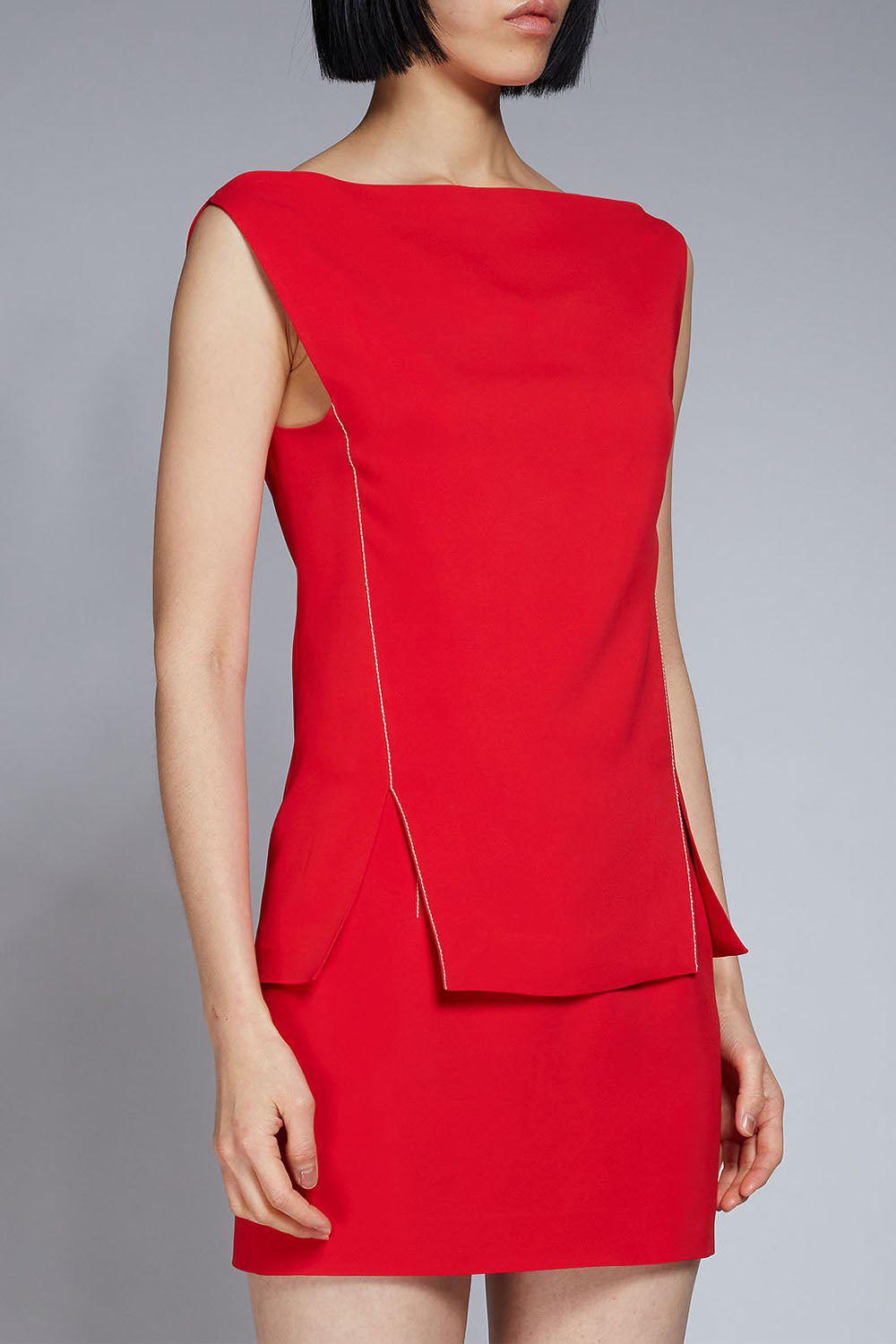 MARNI-Cady Top - Lacquer Red-
