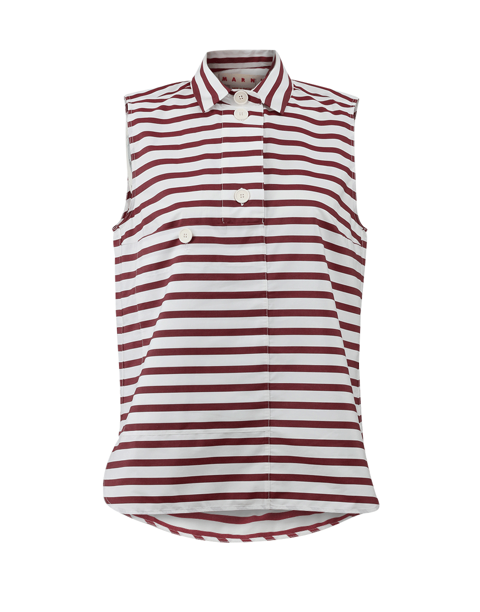 MARNI-Stripe Henley Blouse-