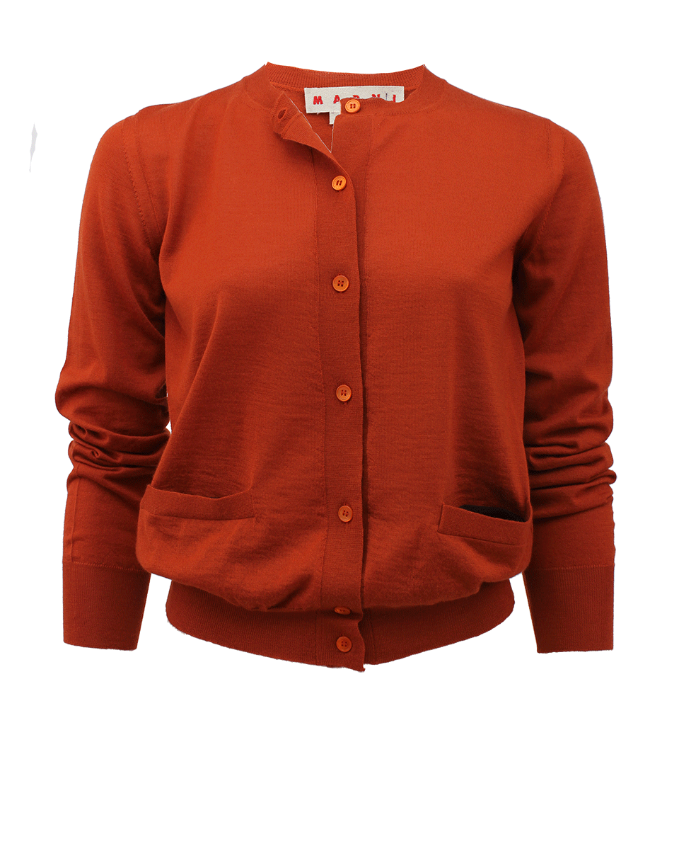 MARNI-Long Sleeve Mini Pocket Cardigan-