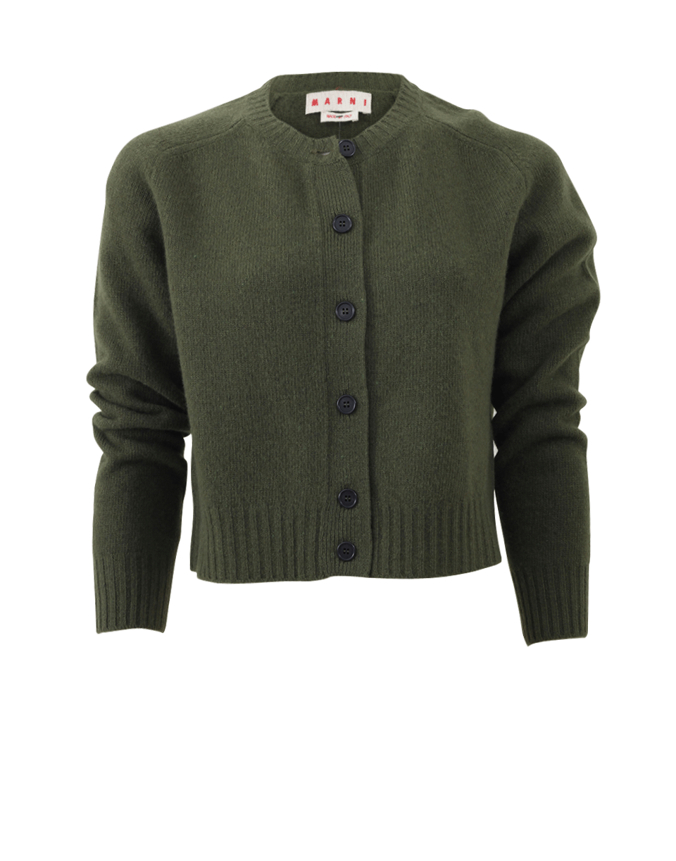 MARNI-Crewneck Wool Cardigan-