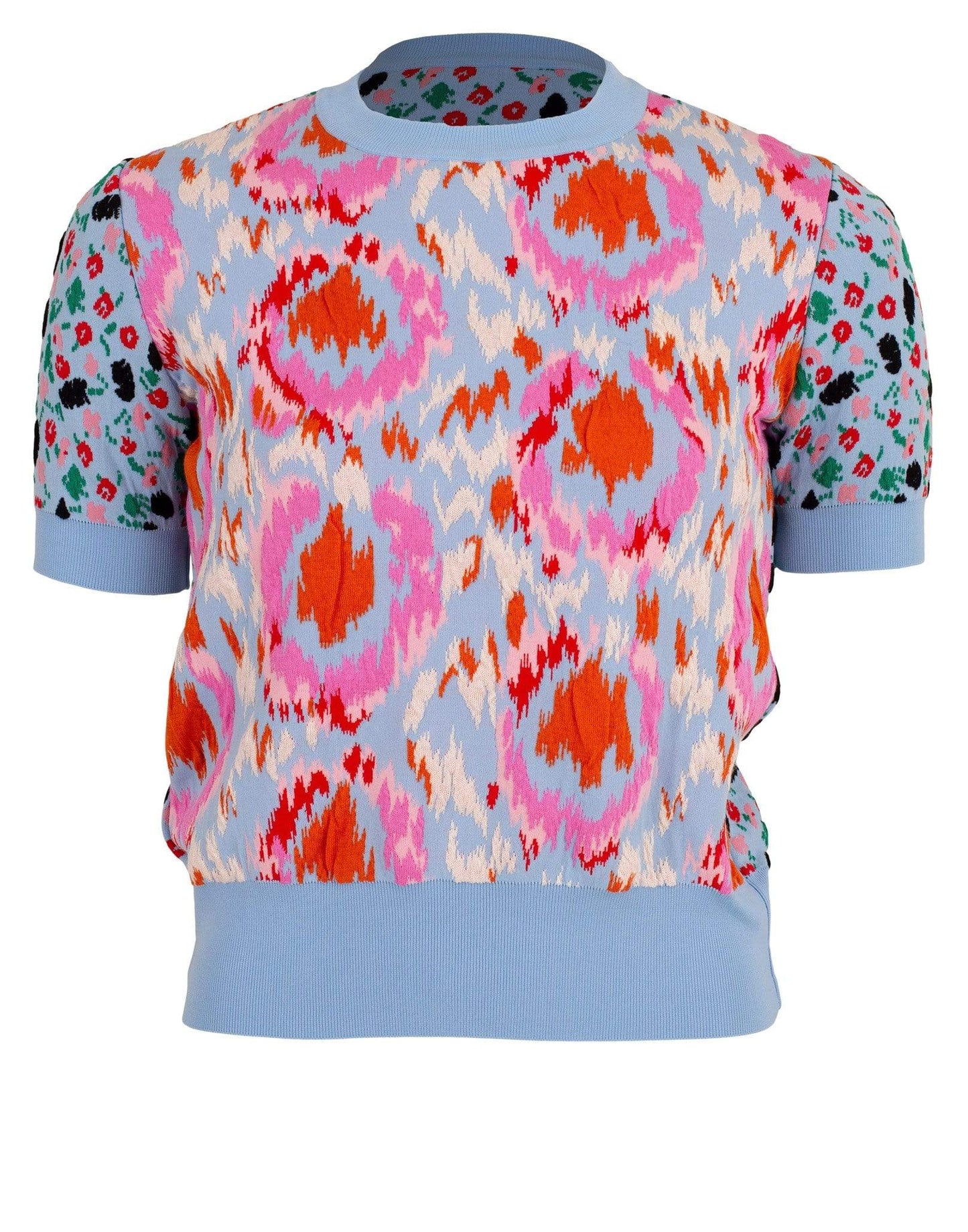 MARNI-Short Sleeve Floral Print Knit-