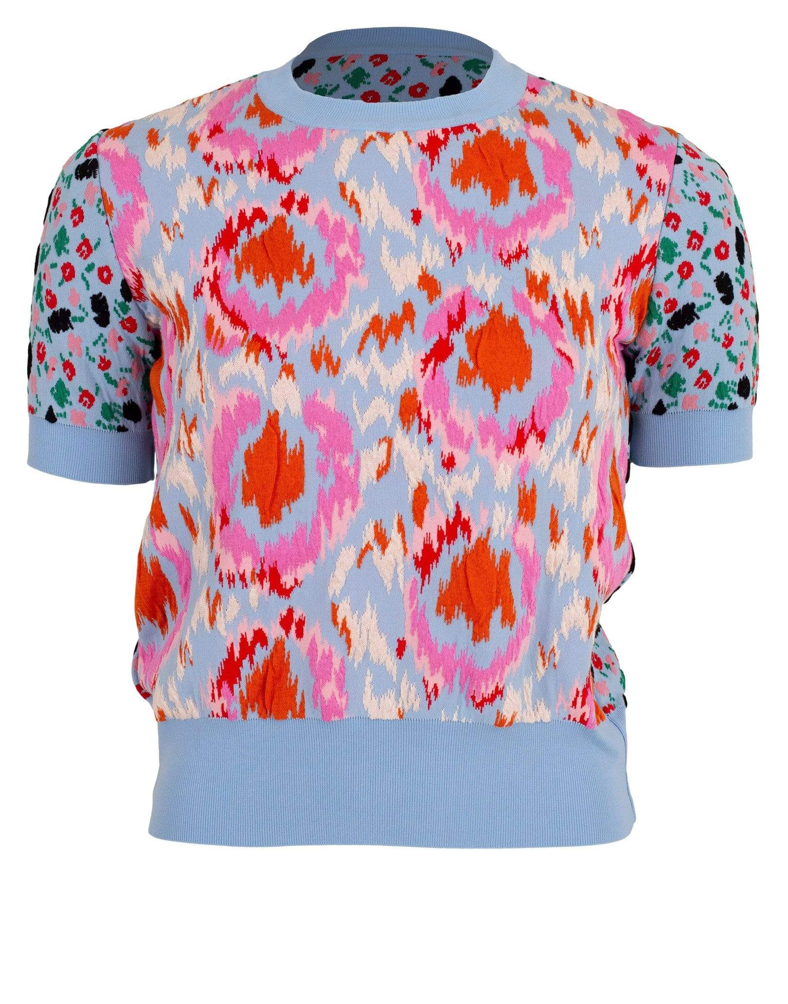 MARNI-Short Sleeve Floral Print Knit-