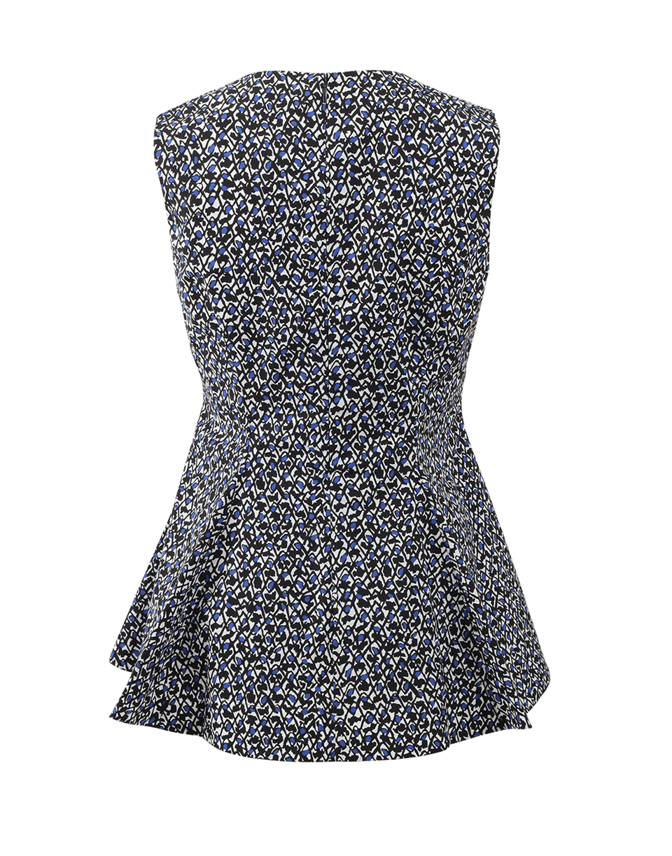 MARNI-Moss Print Peplum Blouse-