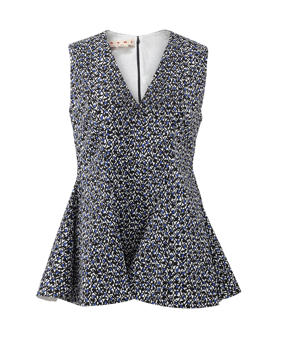 MARNI-Moss Print Peplum Blouse-