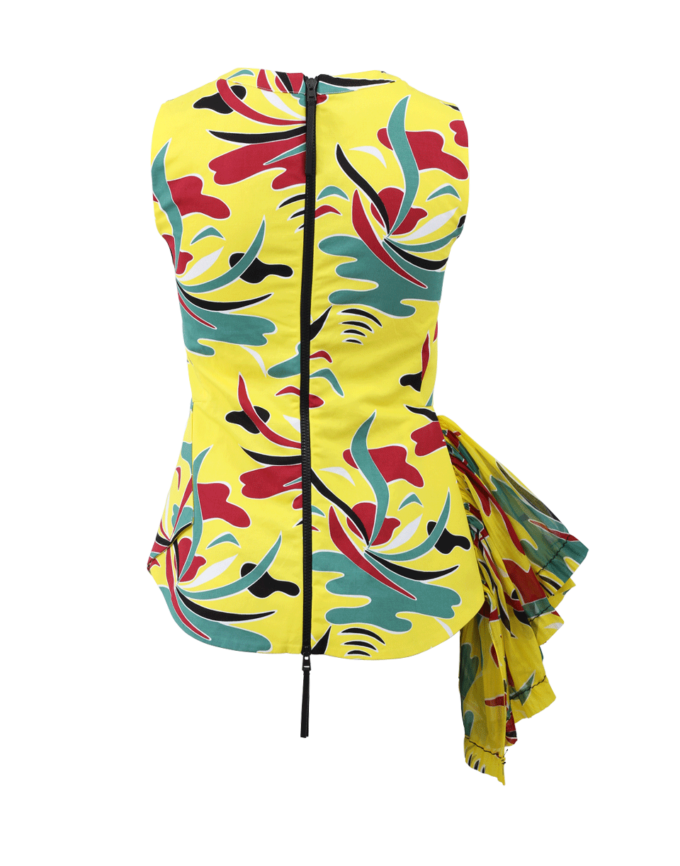 MARNI-Printed Placket Pleat Top-