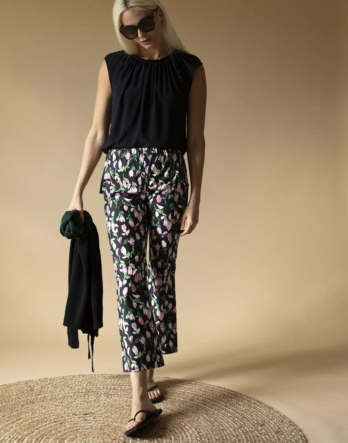 MARNI-Ruched-Neck Sleeveless Blouse-
