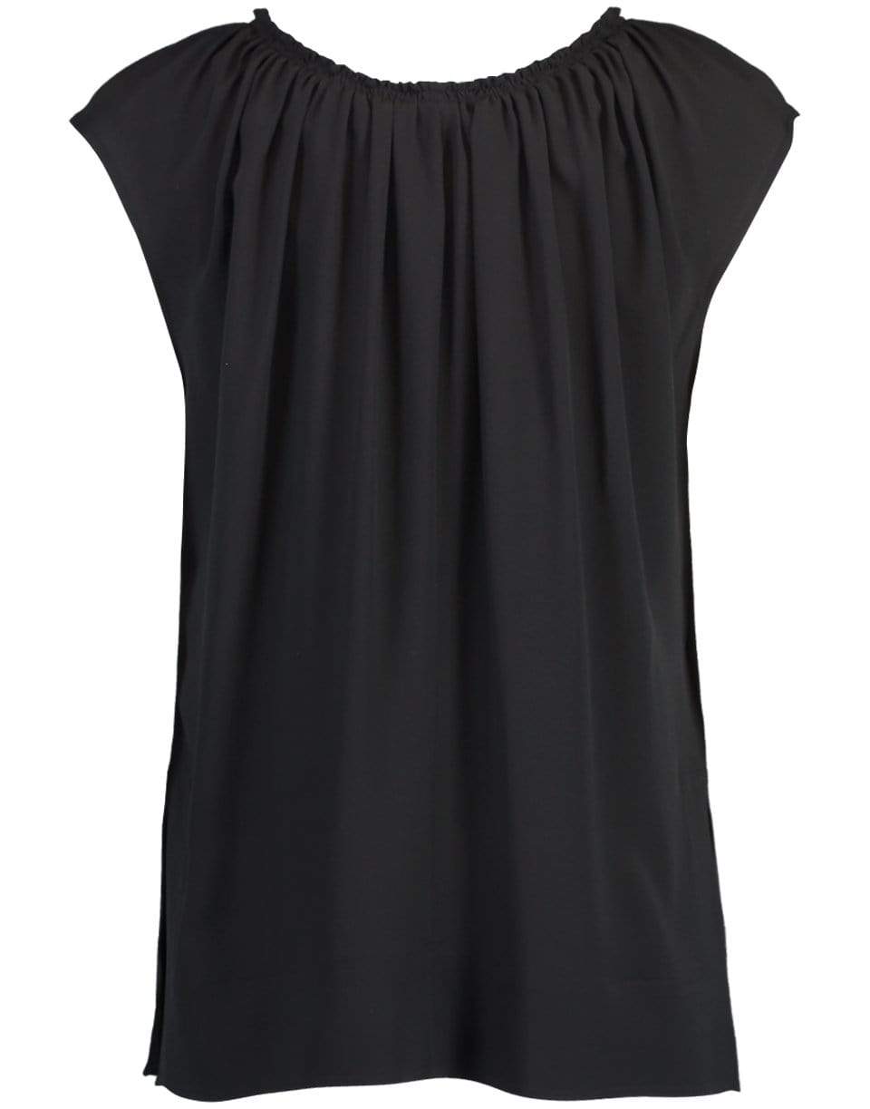 MARNI-Ruched-Neck Sleeveless Blouse-