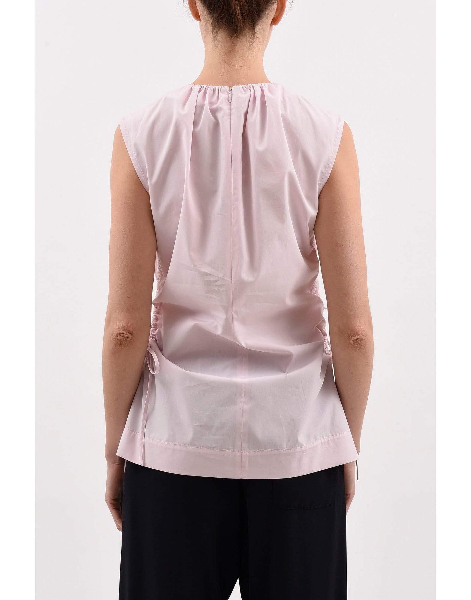 MARNI-Light Rose Sleeveless Drawstring Top-