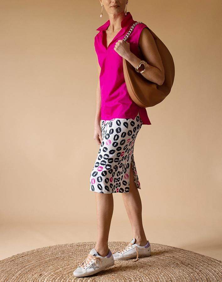 MARNI-Cotton Poplin Collared Tank Top-