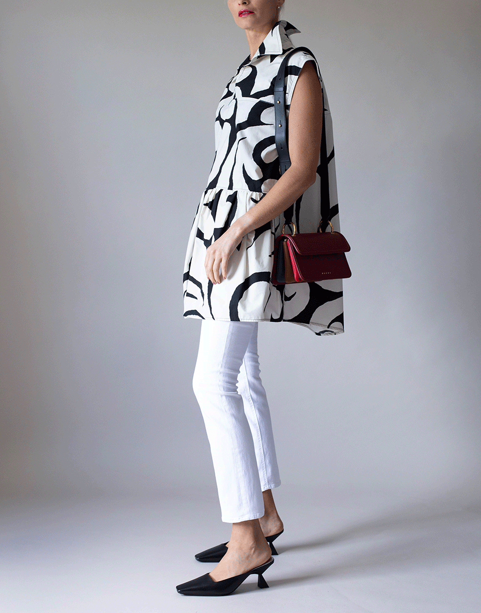 MARNI-Burgundy New Beat Small Bag-BURGUNDY