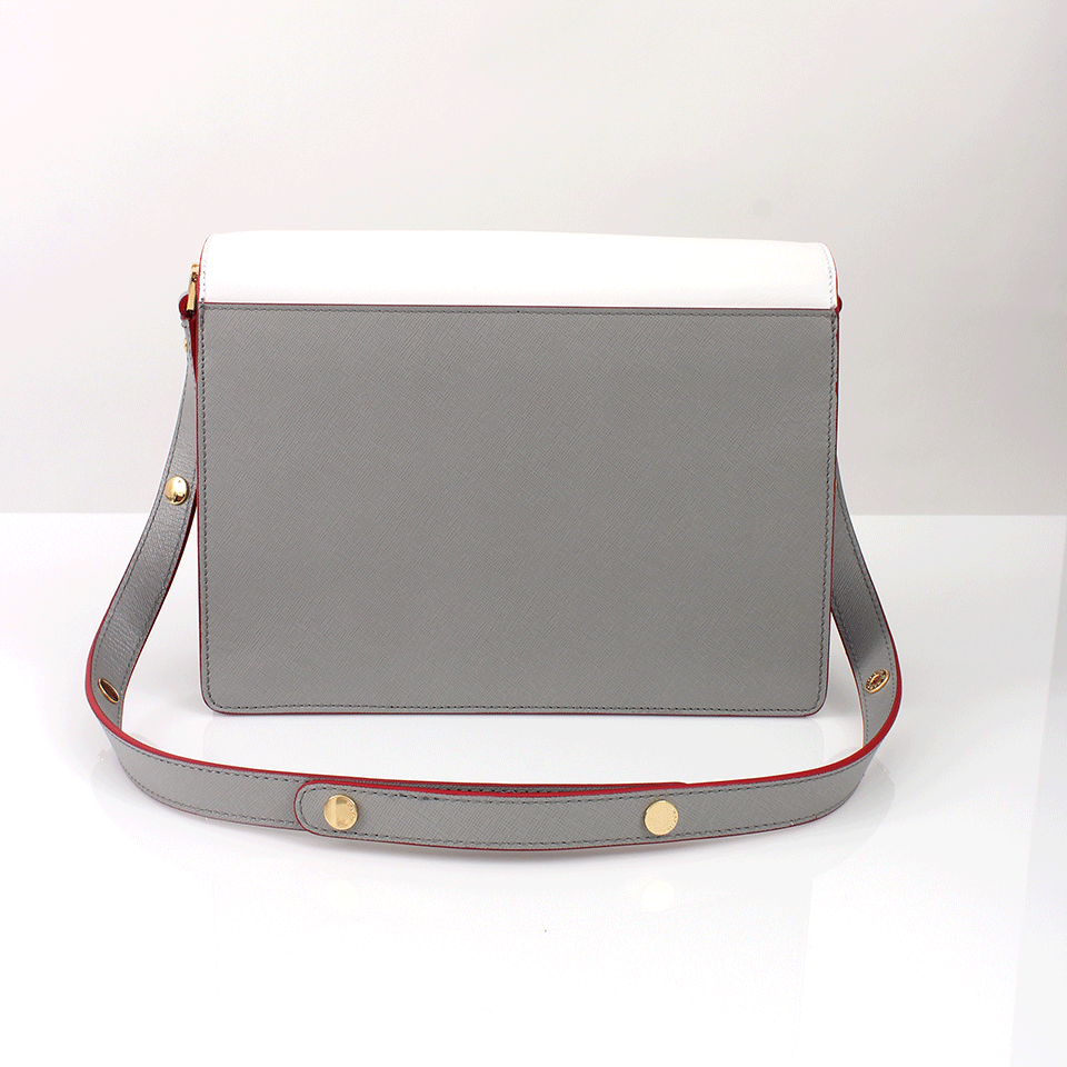 MARNI-Accordion Shoulder Bag-GRY/WHT