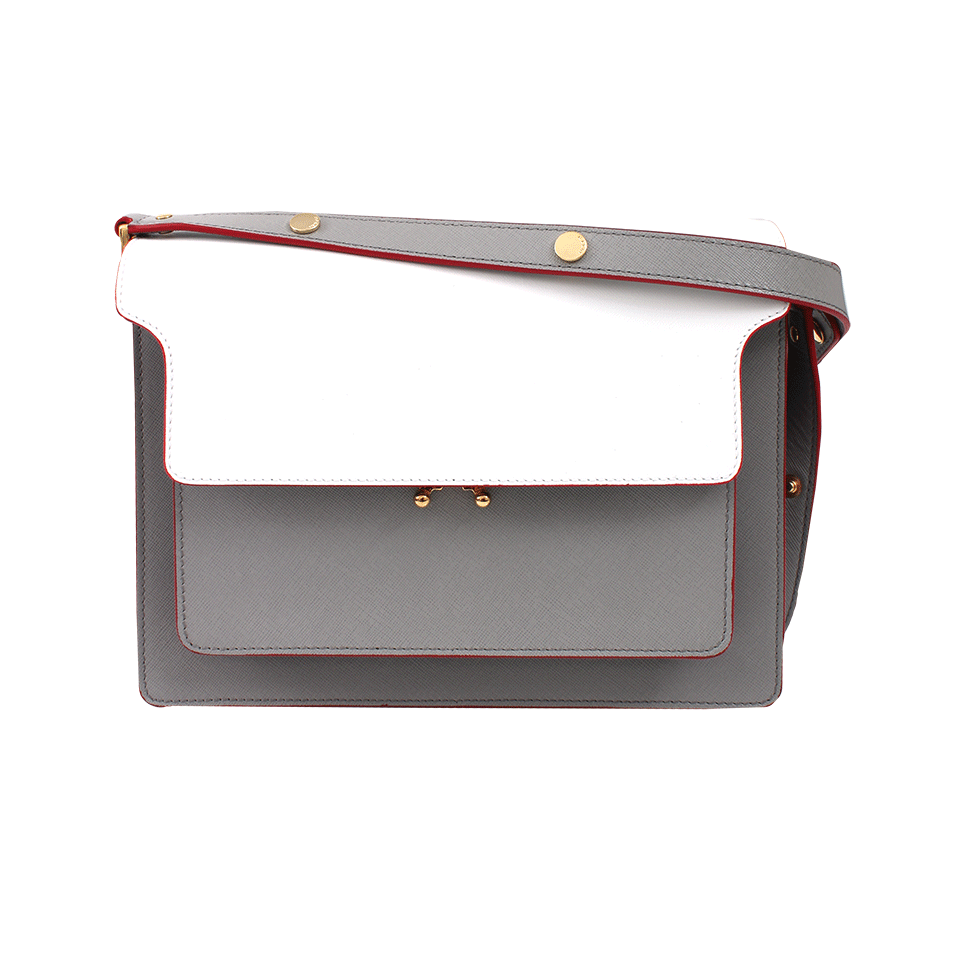 MARNI-Accordion Shoulder Bag-GRY/WHT