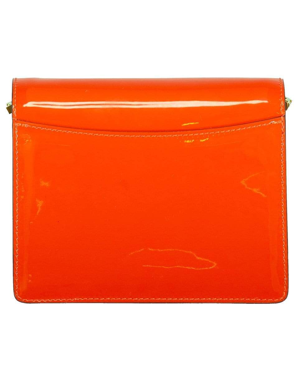 MARNI-Red Patent Leather Trunk Bag-RED/WHT