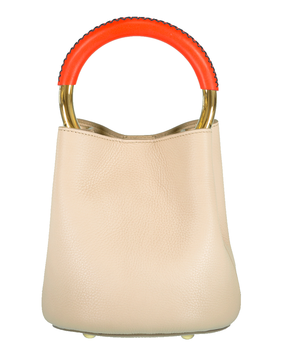 MARNI-Circle Handle Bucket Bag-CML/RED
