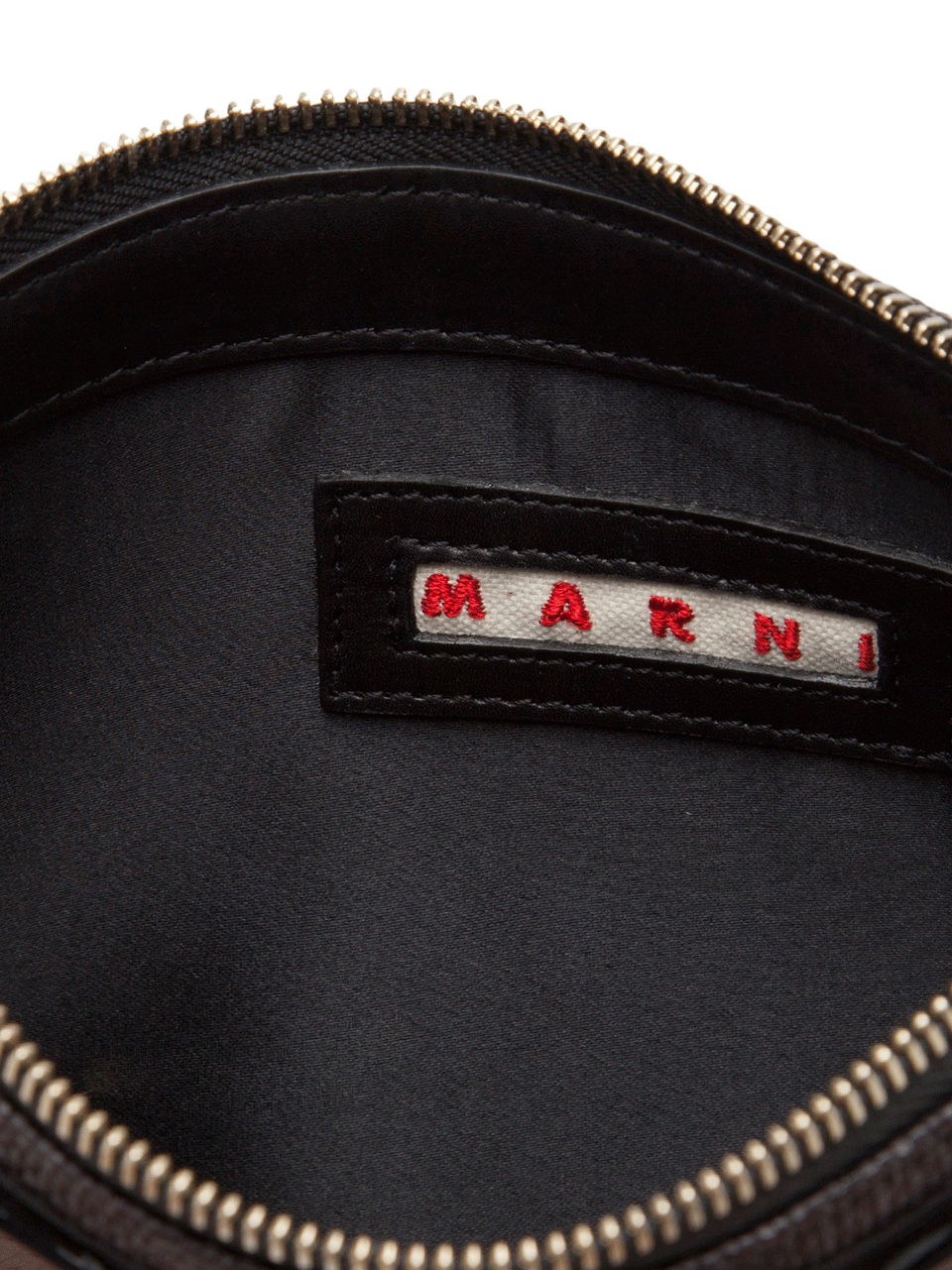 MARNI-Crystal Embroided Wristlet-COAL