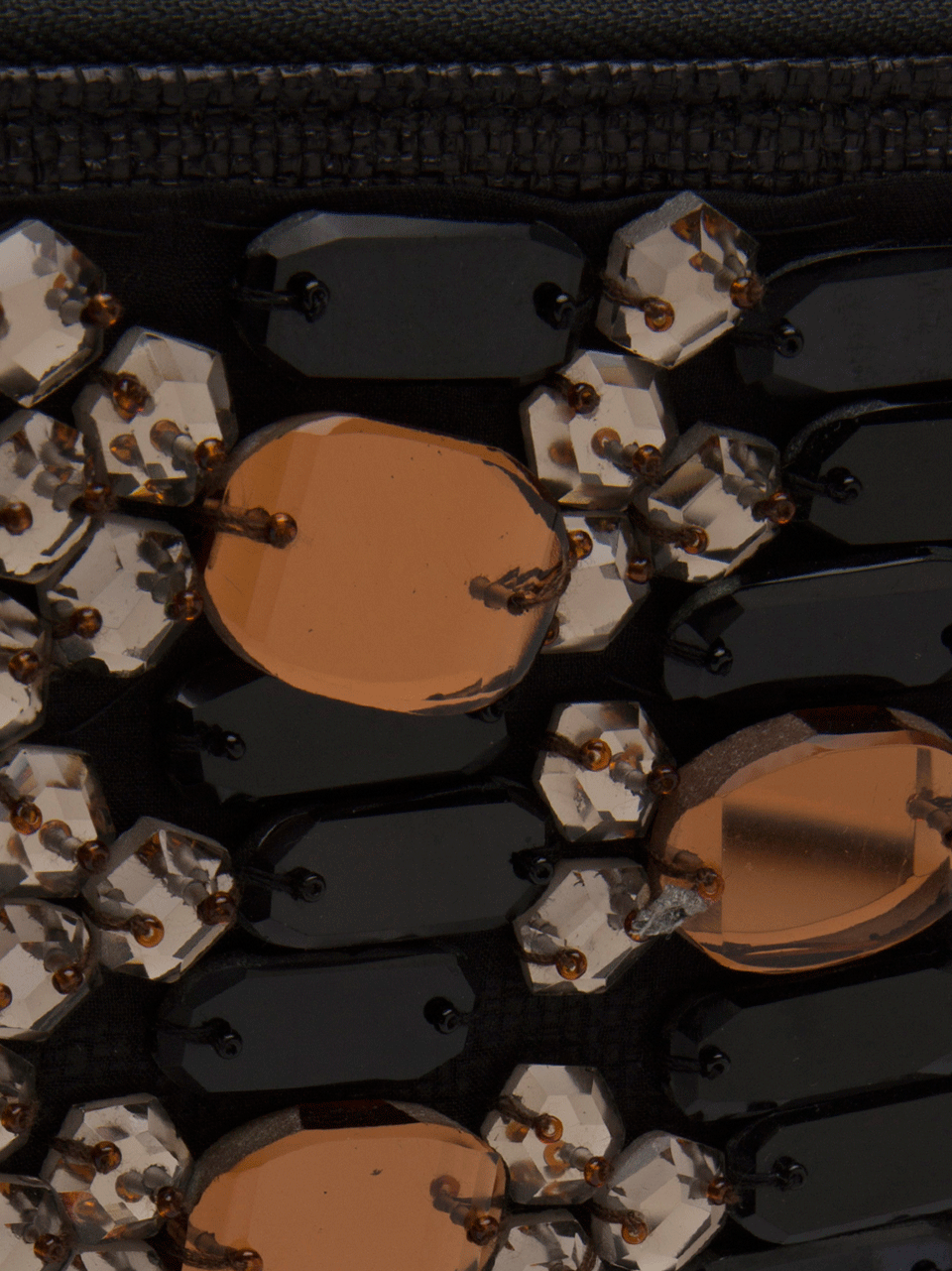MARNI-Crystal Embroided Wristlet-COAL