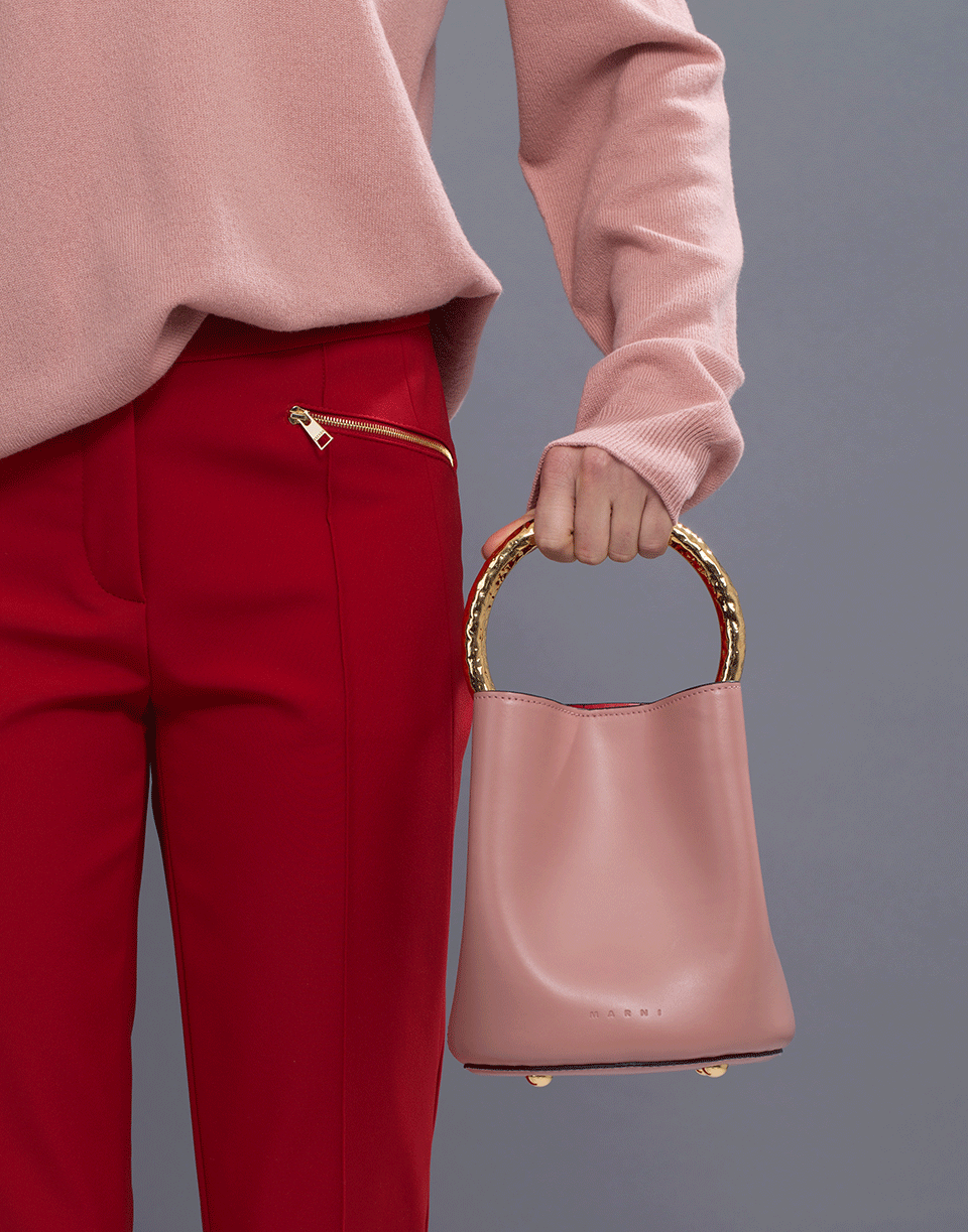 MARNI-Pannier Two-Tone Bucket Bag-TULIP