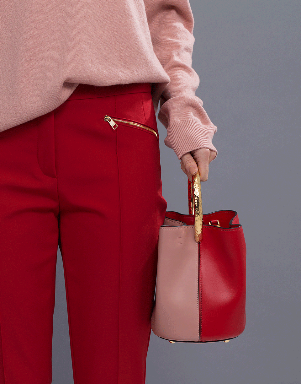 MARNI-Pannier Two-Tone Bucket Bag-TULIP