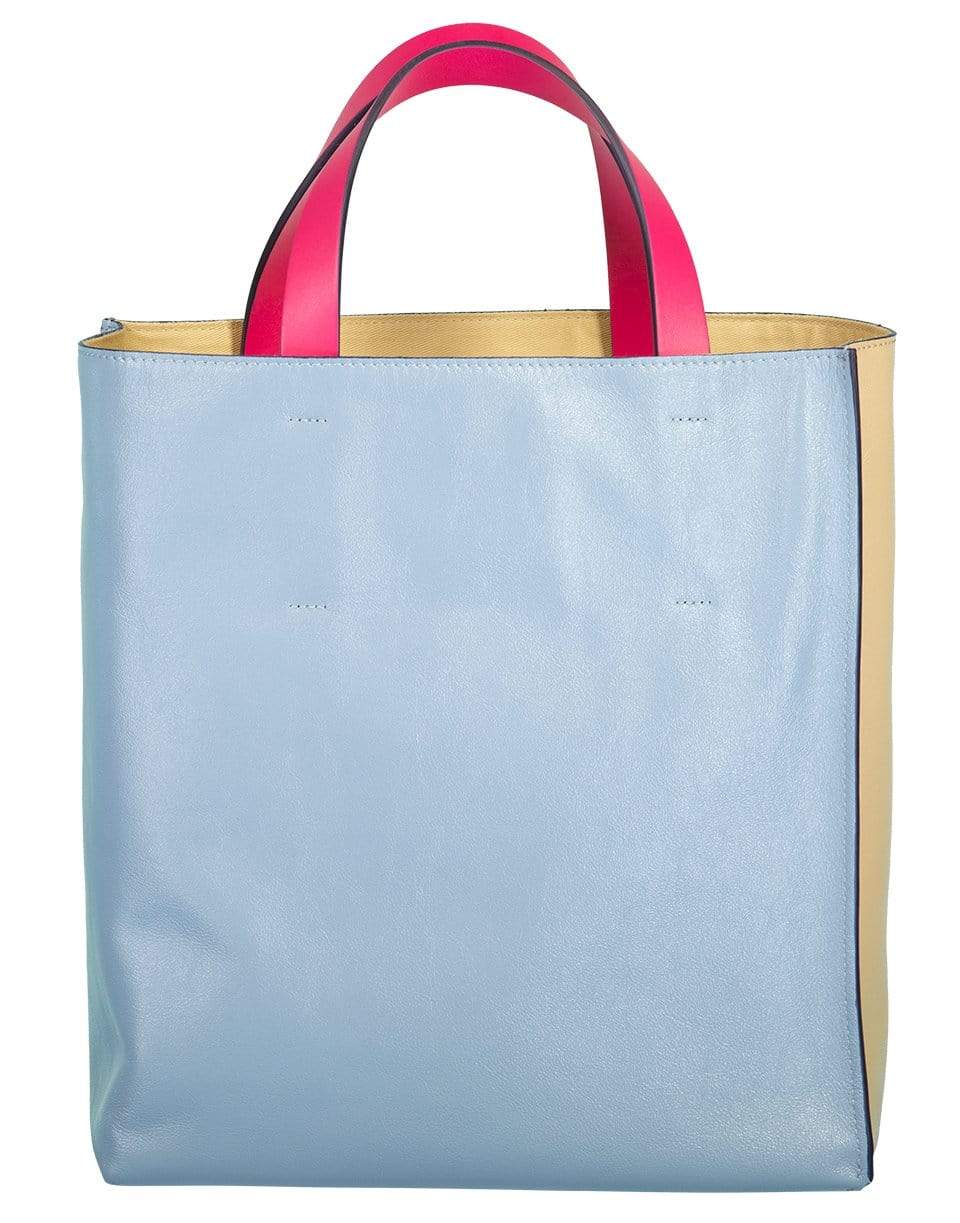 MARNI-Museo Two-Tone Tote-CEM/BLUE