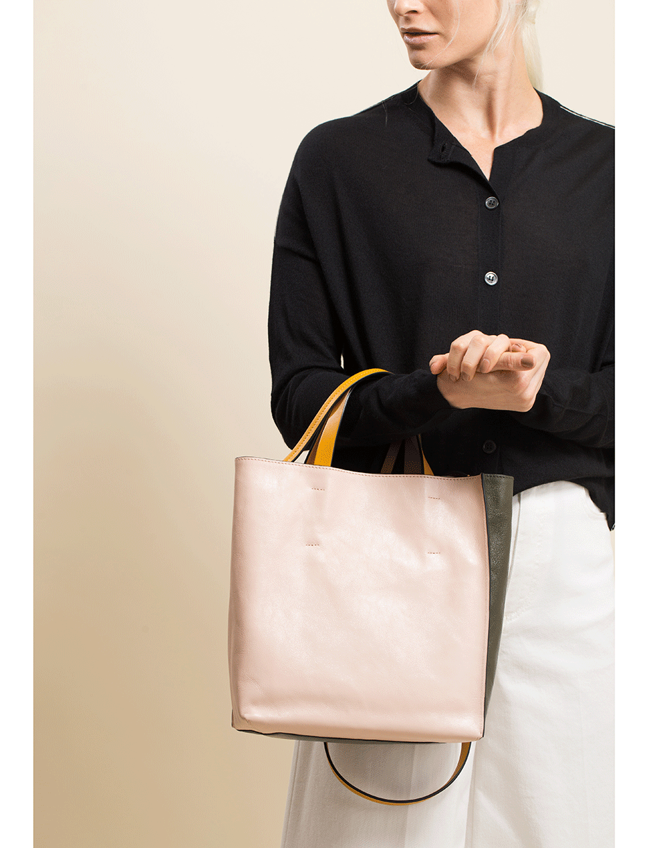 MARNI-MUSEO Mini Tote Bag-MOSS/STN
