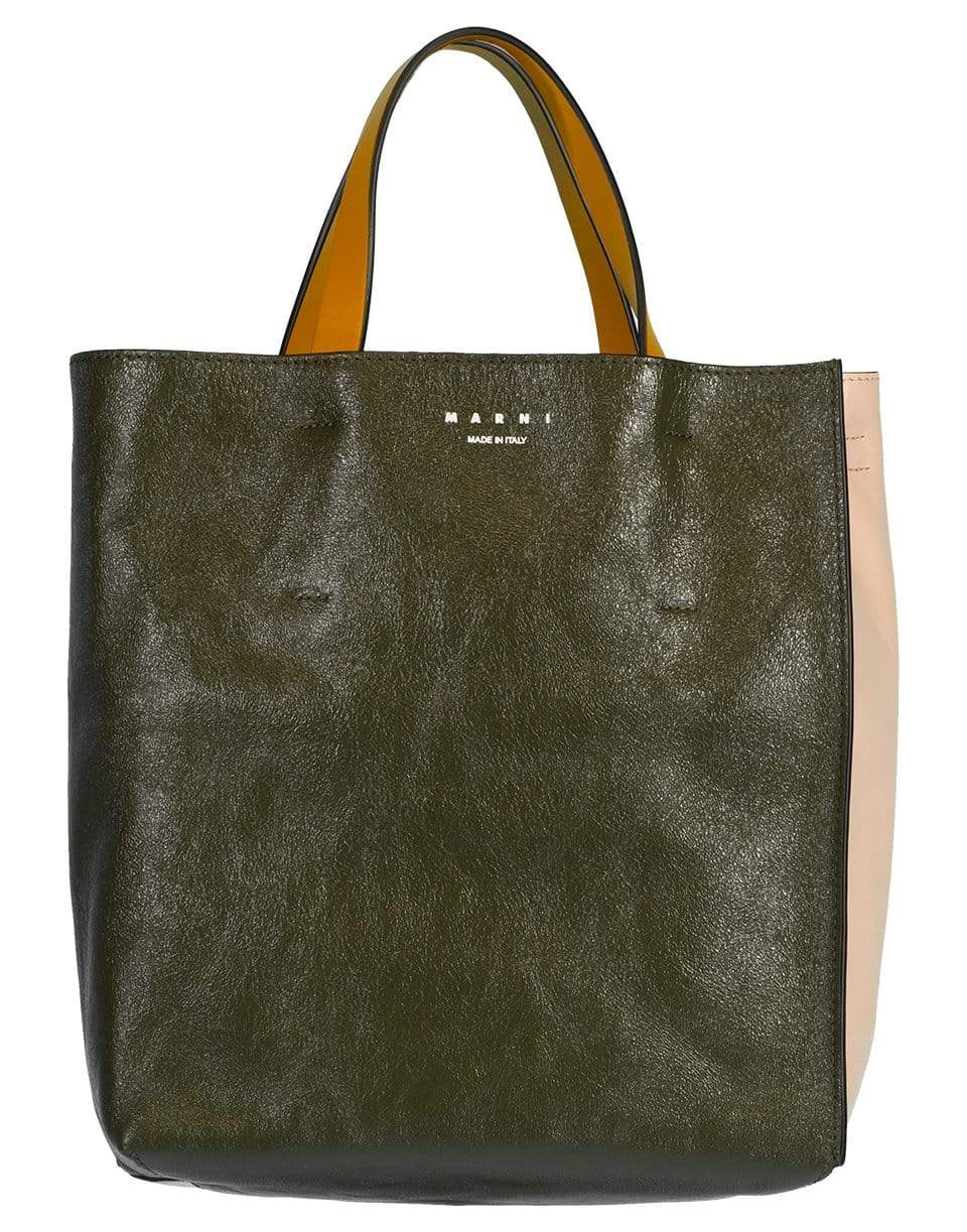 MARNI-MUSEO Mini Tote Bag-MOSS/STN