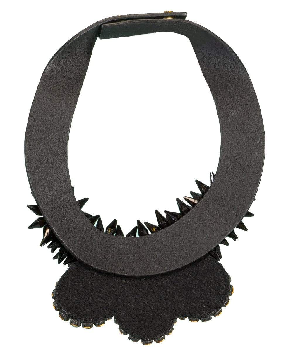 MARNI-Horn Collar Necklace-BLACK