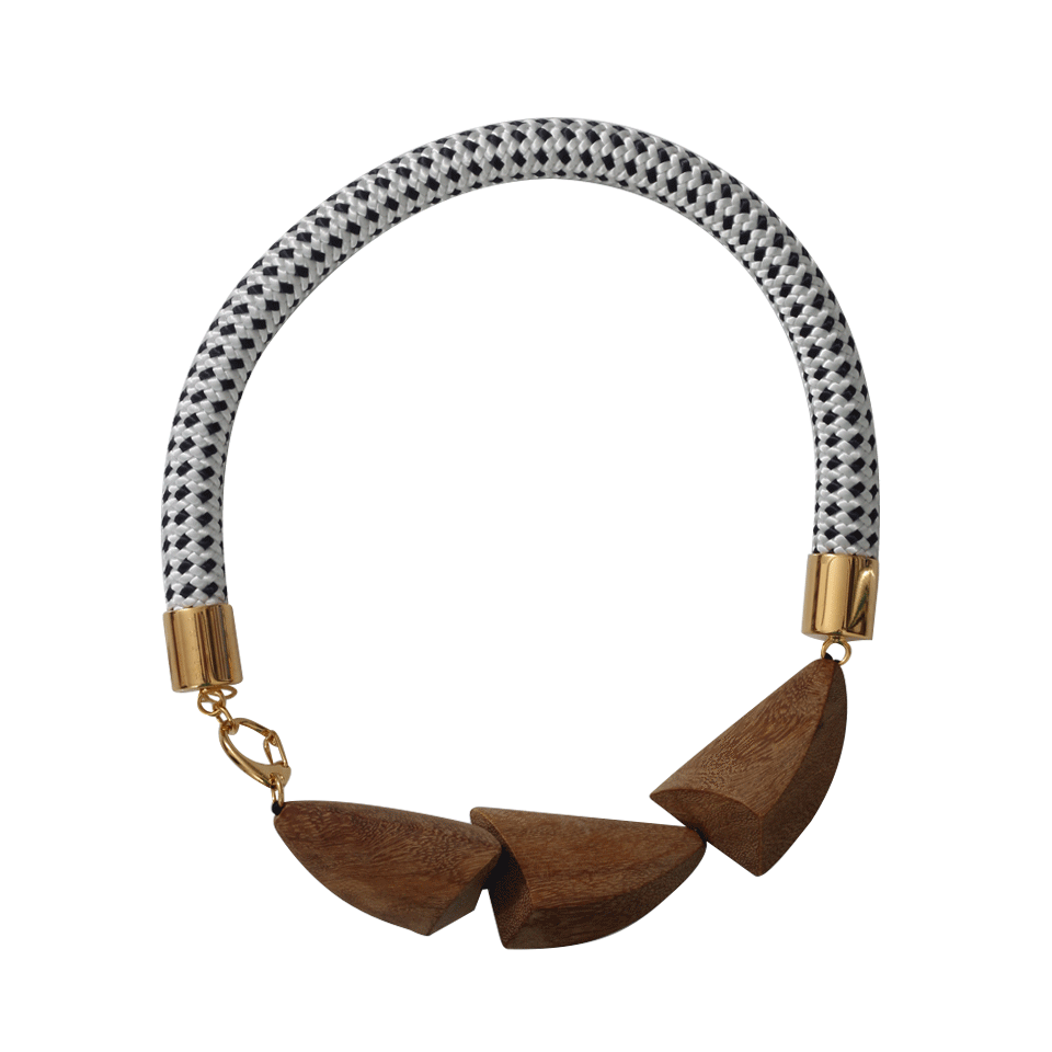 MARNI-Rope Wood Collar-WOOD