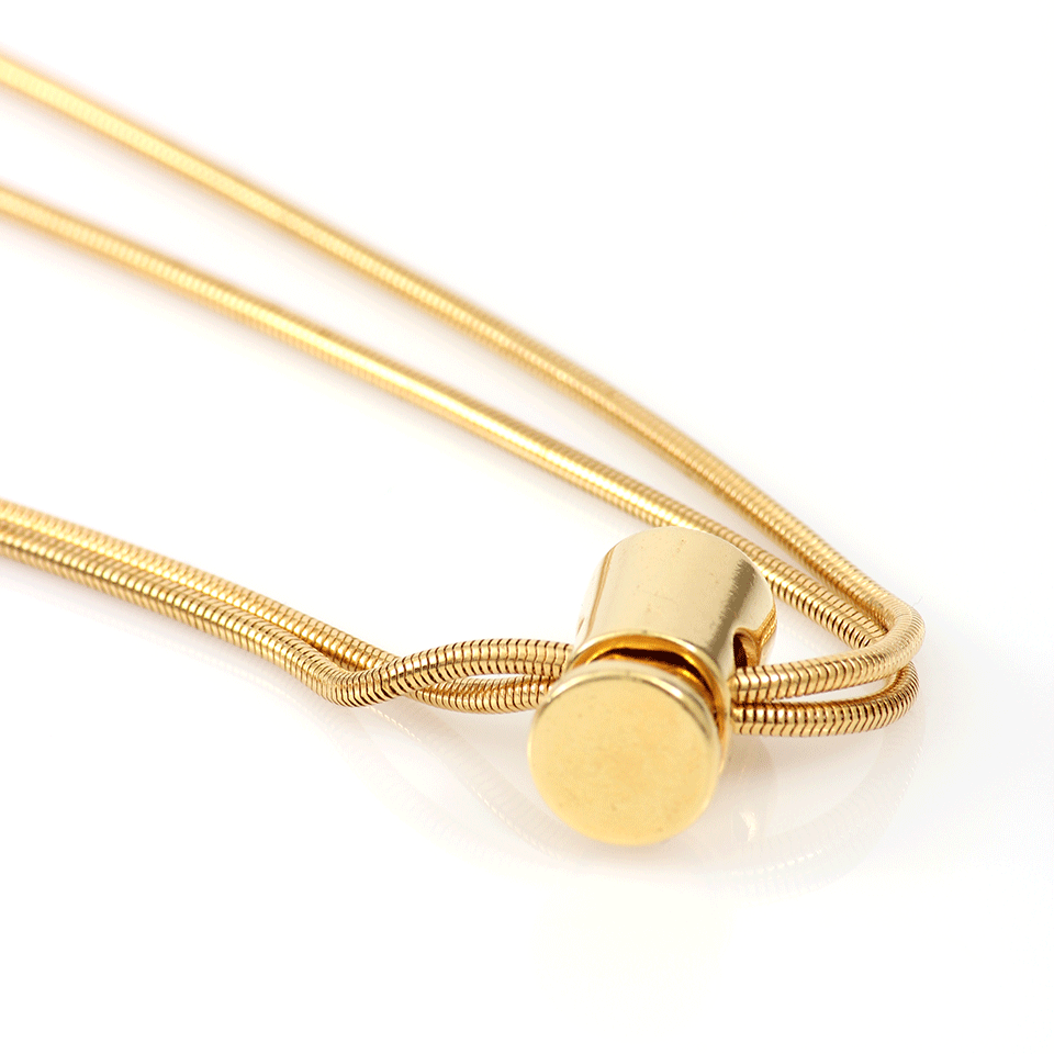 MARNI-Gold Leaf Pendant Necklace-BLACK