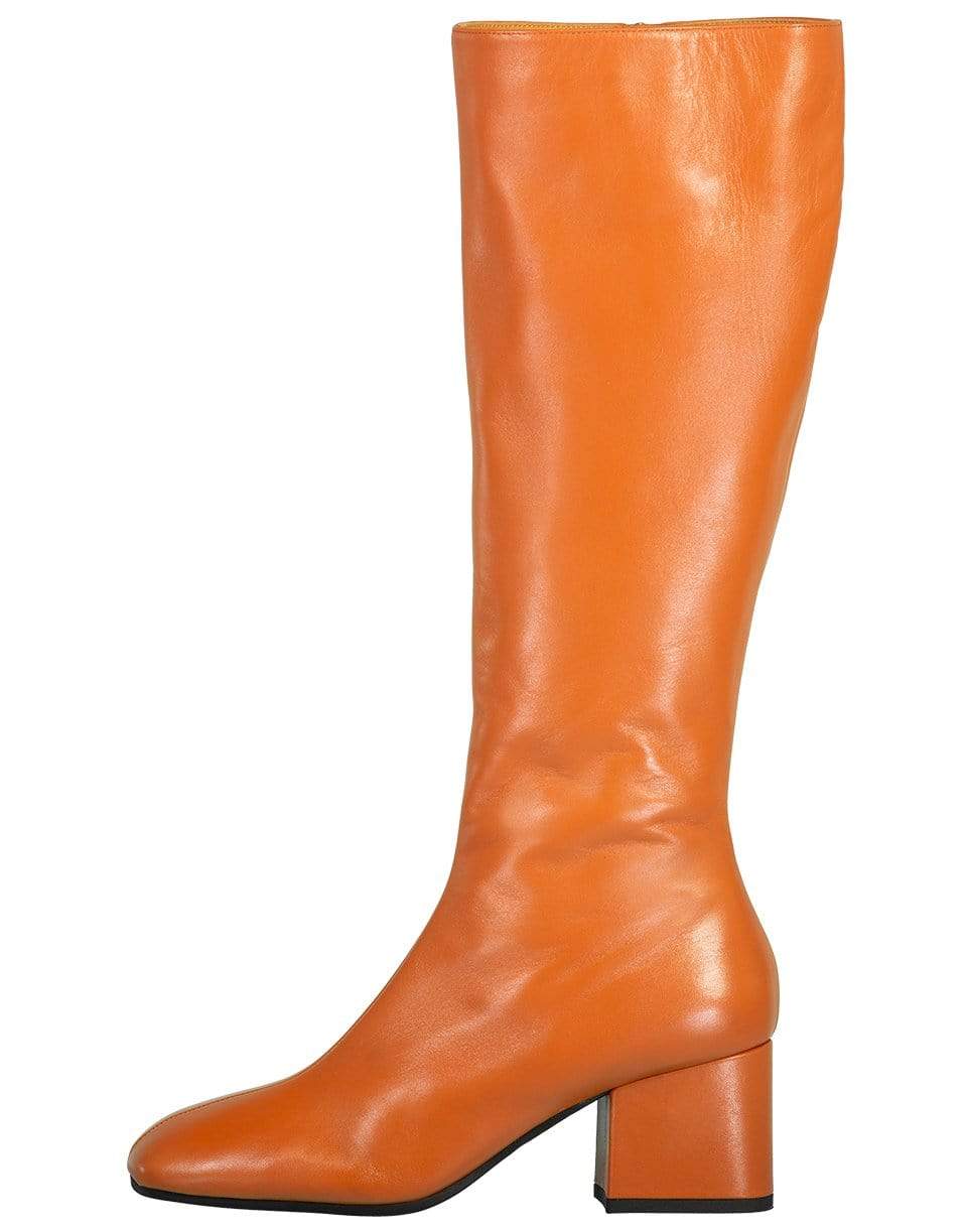 MARNI-Cinnamon Exposed Zipper Knee High Boot-