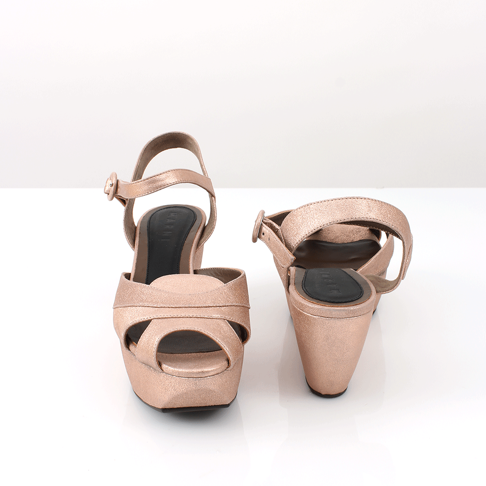 MARNI-Metallic Platform Sandal-