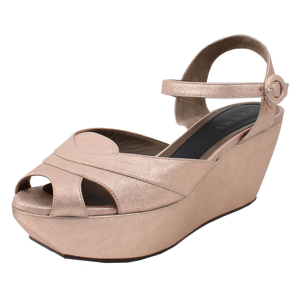 MARNI-Metallic Platform Sandal-