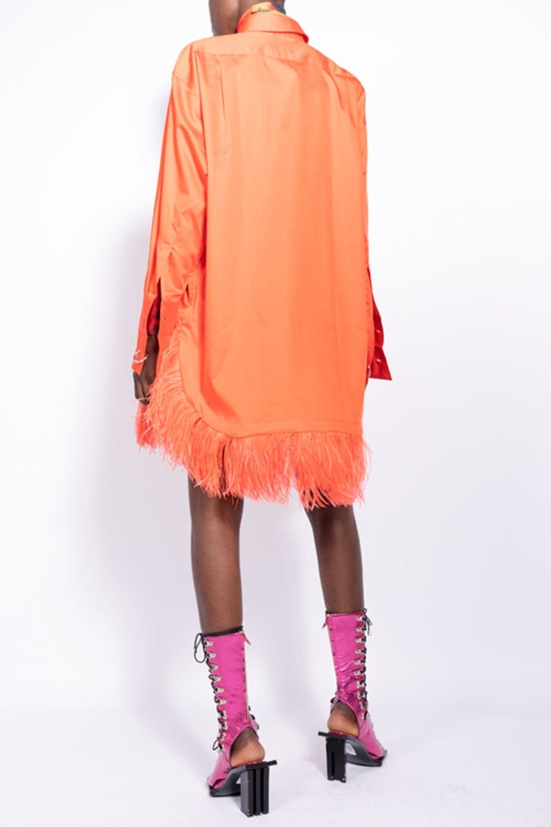 MARQUES ALMEIDA-Feather Shirt Dress-